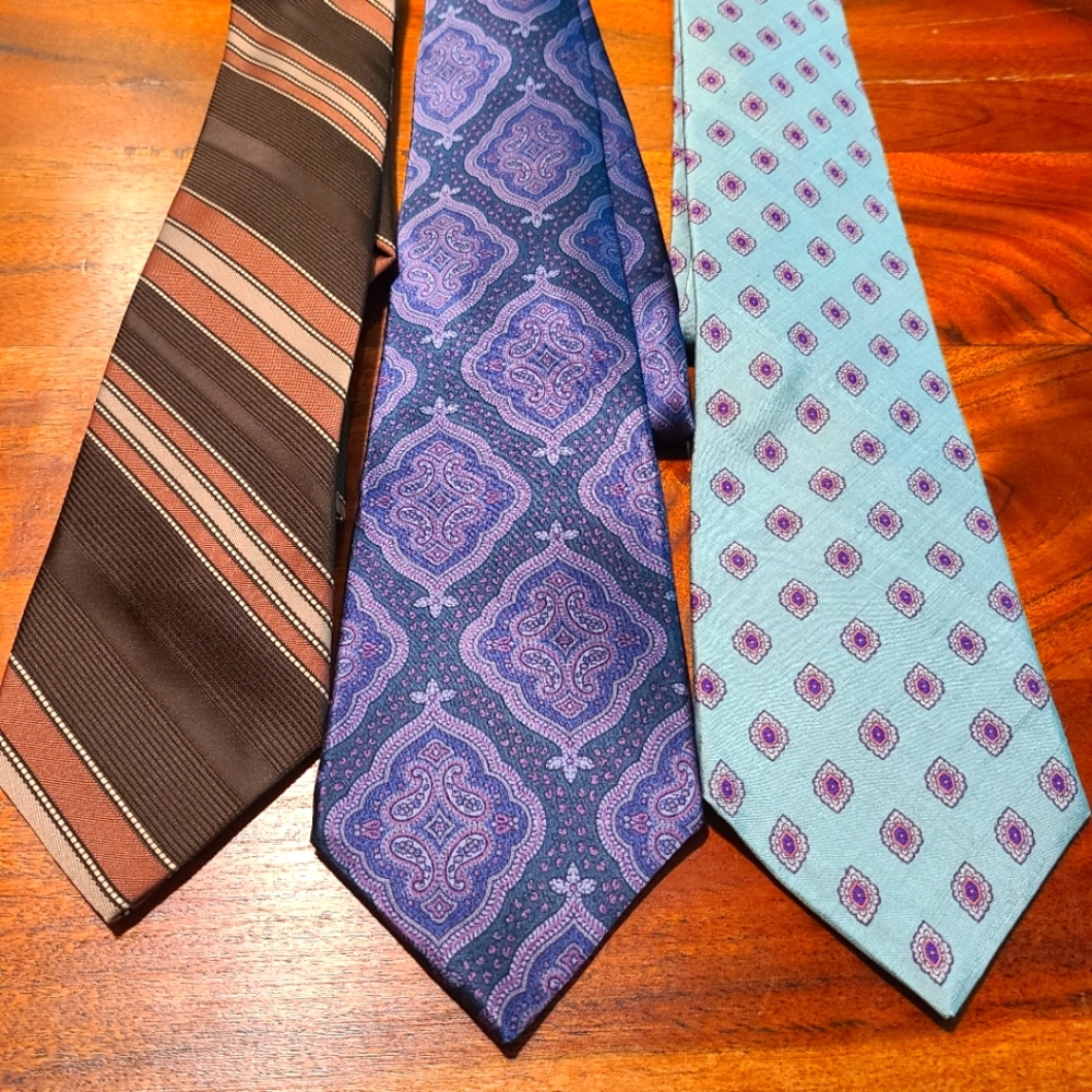 Vintage Men's Ties Lot 3 Total